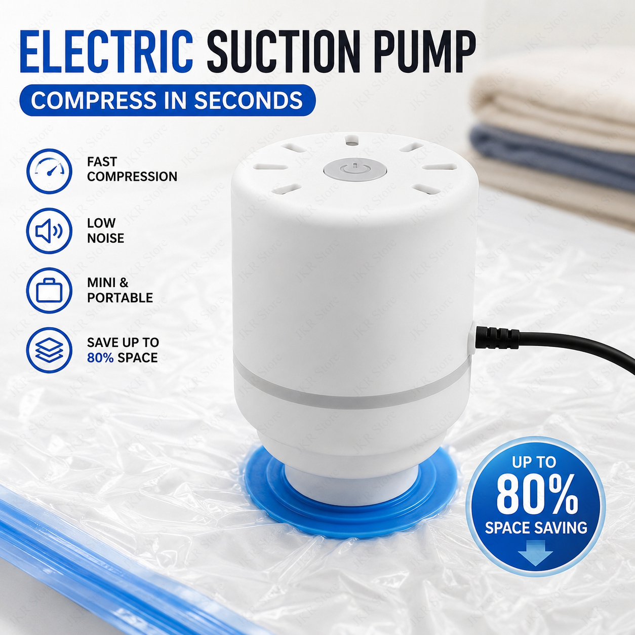Air Compressor Mini - Electric Vacuum Storage Bag Pump Mini
