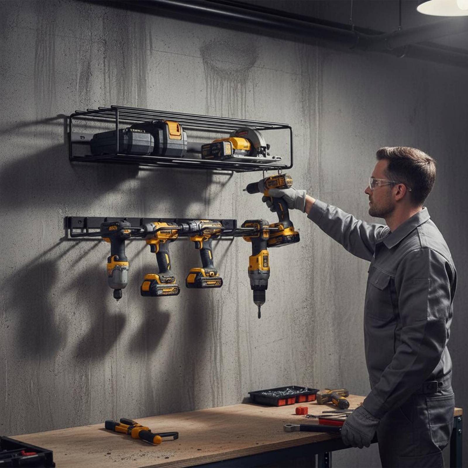 Power Tools Rack - Drill Holder Rack Heavy Duty Wall