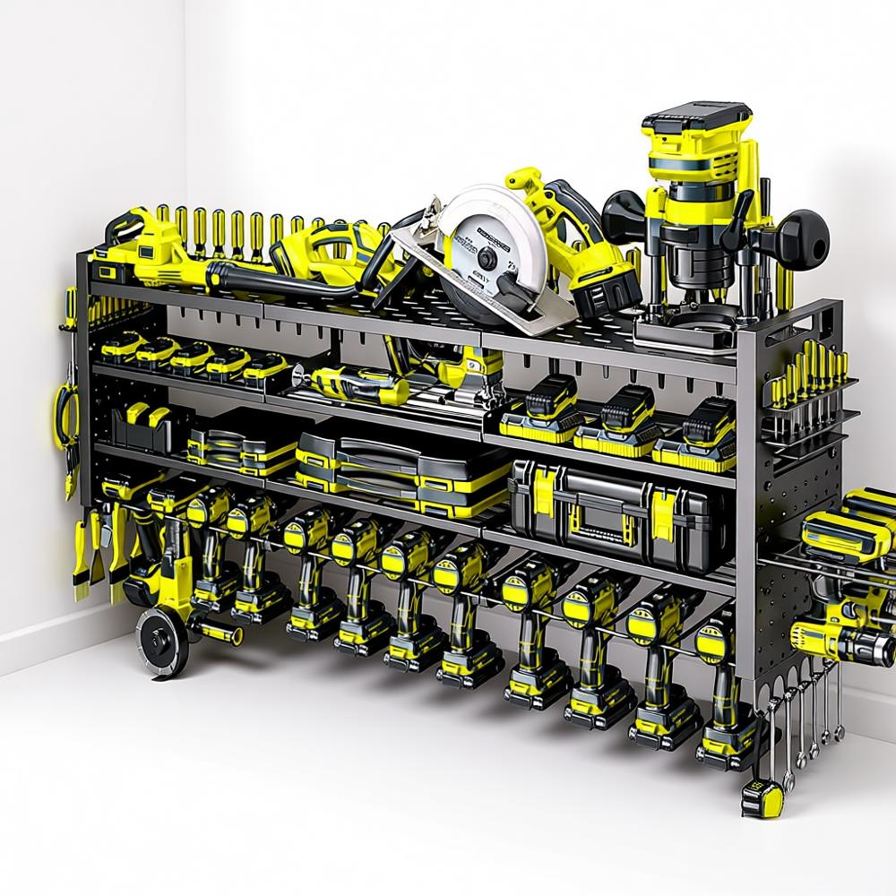 Power Tools Rack - Large Power Tool Organizer Wall Mount,