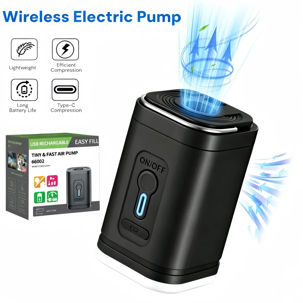 Air Compressor Mini - Mini Portable Air Pump，Rechargeable Battery Cordless