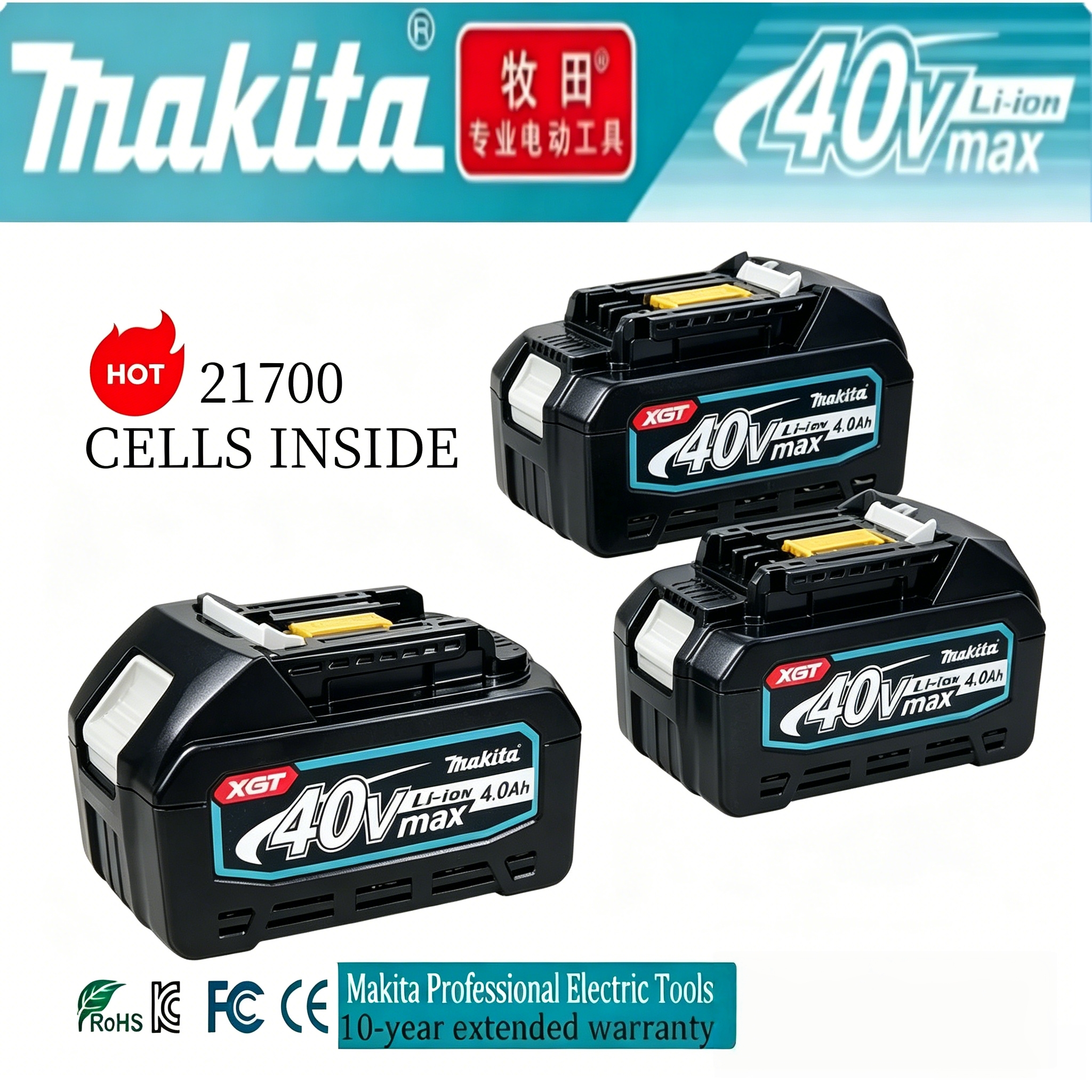 Makita Power Tools Xgt - Makita Genuine BL4050F 40V 4.0Ah XGT