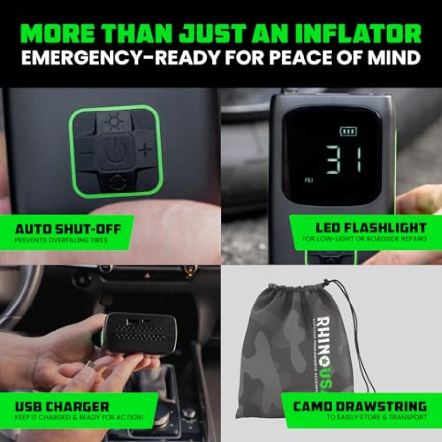 Tire Inflator Portable Air Com - đánh giá và giá Air Compressor Mini