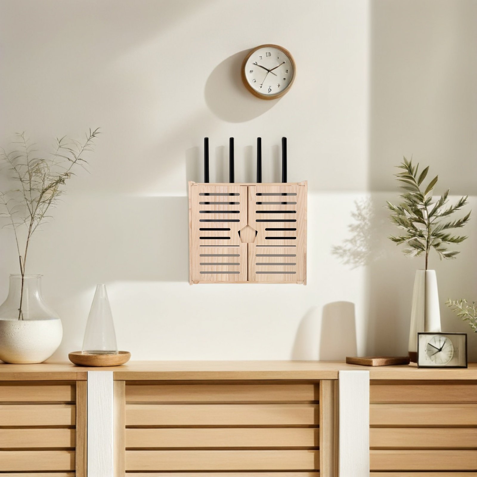 Wooden WiFi Router Storage Box - đánh giá và giá Power Tools Rack