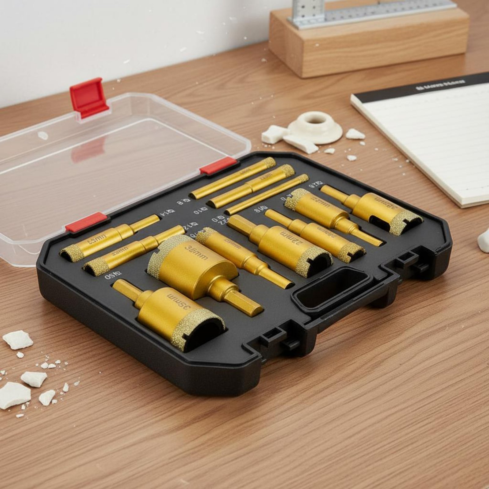 12 Pieces Brazed Crystal Drill - đánh giá và giá Power Tools Drill