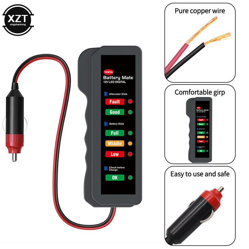 Car Battery Tester 6 LED Displ - đánh giá và giá Power Tools In Automotive
